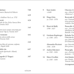 CD-Booklet für das Ensemble Cembaless (Tracklist)