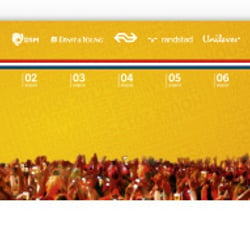 Die Nachrichtenwände im Holland Heineken House London 2012