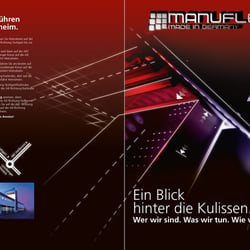 Idee und Umsetzung eines Covers für die Manuflex Firmenbroschüre