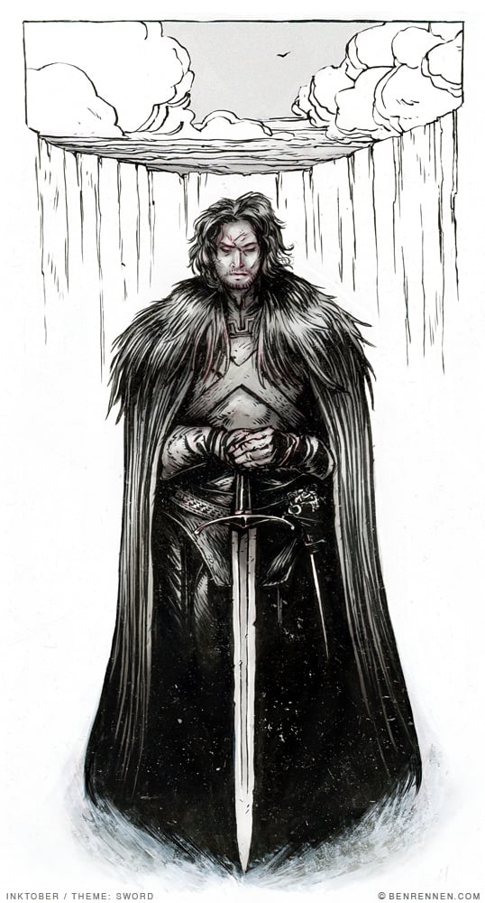 Game of Thrones, Jon Snow, Ink