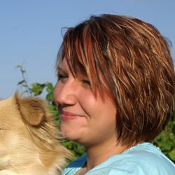 Hund und Frauchen