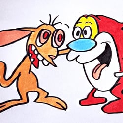 Sketchtember 21 – Nr.3 -Thema: Ren and Stimpy