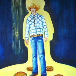 holy cow (acrylix on linen 1,40 × 1,00m)