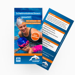 Flyer für Franchise Partner der Schwimmschule Flipper