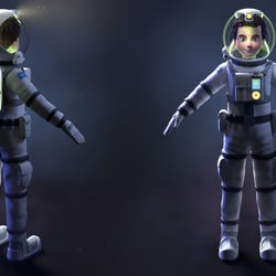 Little Major Tom im Astronautenanzug