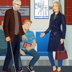 Illustrations for the Saint Petersburg Metro Anniversary:“The Metro’s Unwritten Rules”