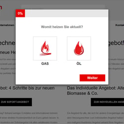 Raatschen Heizung – mehrstufiges Formular