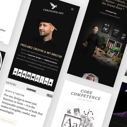 Mobile View Website of a Freelance Creative Director from Germany