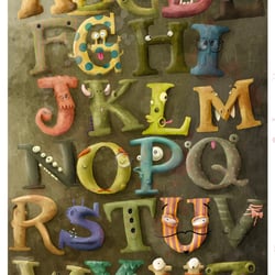 Monster Alphabet für den Lernspaß