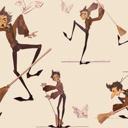Krabat Gesture exploration through paper doll