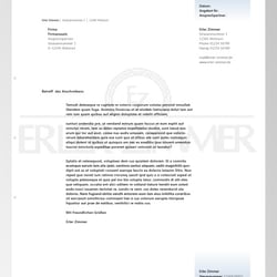 Briefkopfentwurf für Ausschreibung