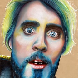 Portrait mit Pastellkreide und Polychromos