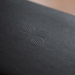 Notizbuch mit Prägung.
