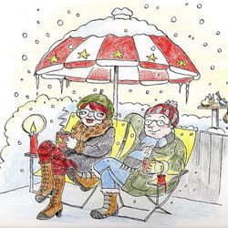 Winter am Balkon