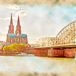 Kölner Dom mit Hohenzollernbrücke