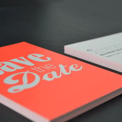 Hochzeits-Papeterie | Save the Date | neon | pink & grün