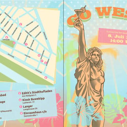 Go West Flyer für das Sommerfest der Neckarstadt-West Aussen