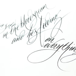 Songtext, kalligraphische Umsetzung
