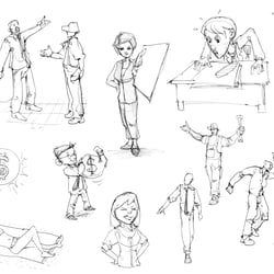 Scribbles / Sketches zum Bereich Business to Business (B2B)