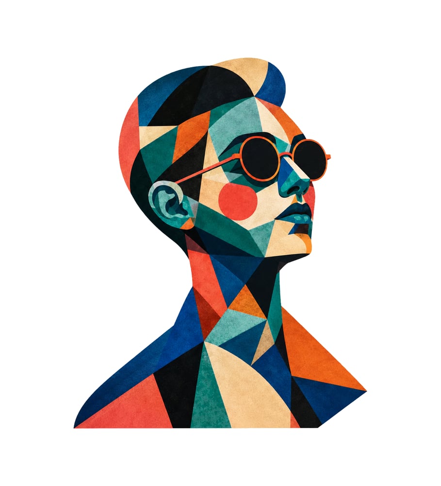 „Generative AI – Geometric Portraits & Modern Illustration“