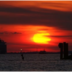 Sundown am Strand von Blankenese