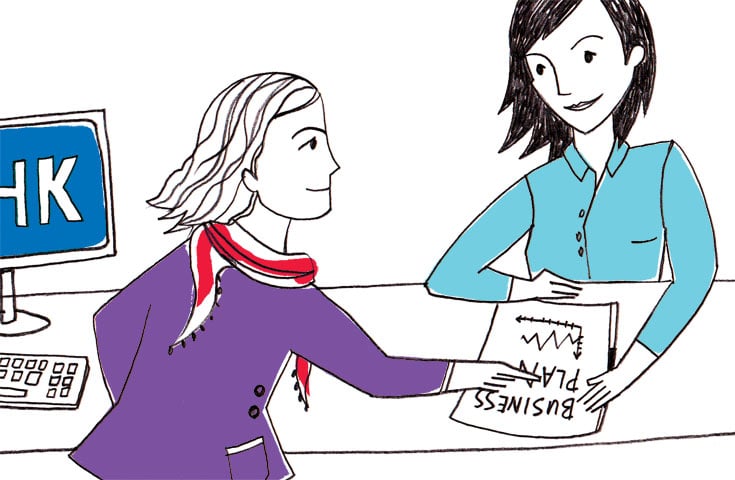 Illustrationen für Erklärfilm IHK Berlin, Thema Businessplan
