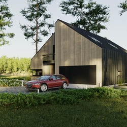 Architektur-Rendering von Villa