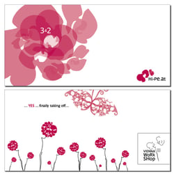 miscellaneous mailing cards for „hi-pe“ /vienna