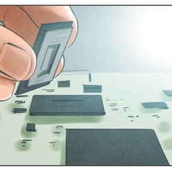 Storyboard Closeup Computer Chip