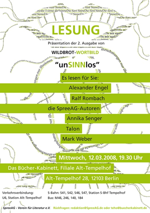 Literaturzeitschrift-Plakat-Lesung