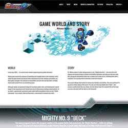 MIGHTY NO. 9 | GAMEWEBSITE | ONEPAGER