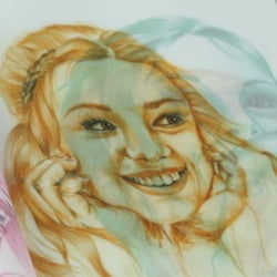 Es ist möglich die Cover Illustration durch den Druck auf Transparentpapier separat anzusehen.