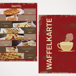CaféBar Waffelkarte Design