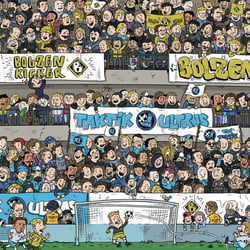 Fankurve-Wimmelbild