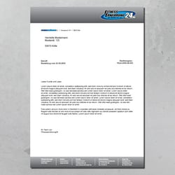 Logo und Geschäftsausstattung für den Onlineshop von Fitnessernährung24