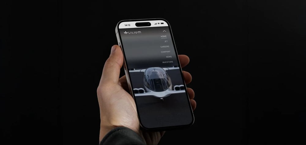 Lilium Jet Page – Mobile Experience