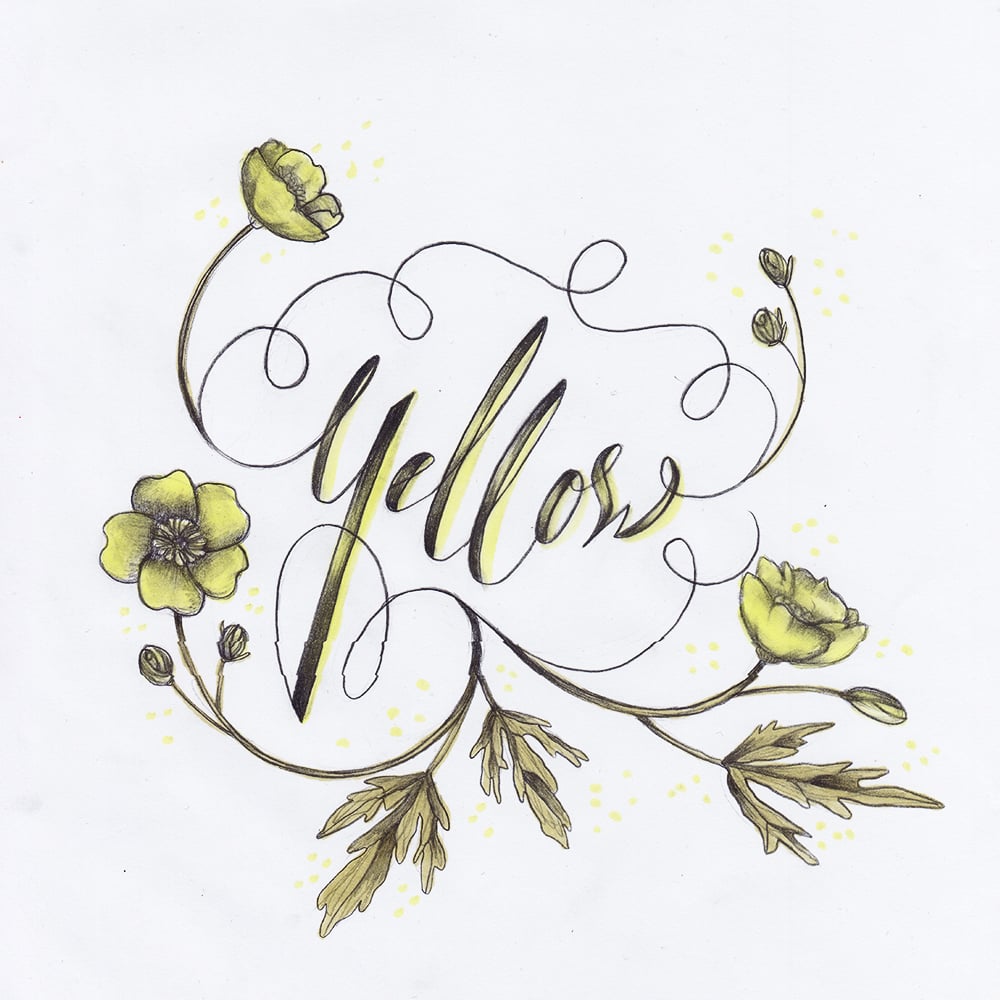 handlettering yellow 1000