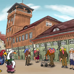 Panel-Artwork – Altes Schwenninger Feuerwehrgerätehaus
