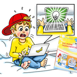 Kinder-Lernbuch-Cover „Das kleine Digitalhirnchen“