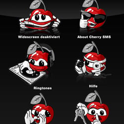 Kacheln, Iconentwicklung Characterdesign für CHERRY SMS plus App für iPhone