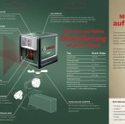 Bosch – Produktbroschüre des neuen Linien-Lasers Quigo
