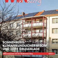 Cover Immobilienzeitschrift „Wir in Burg“