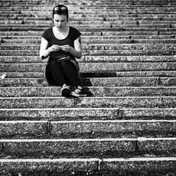 Treppe Kontrast Licht und Linse Fotografie SW Leipzig
