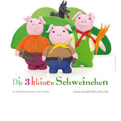 Plakat die drei kleinen Schweinchen