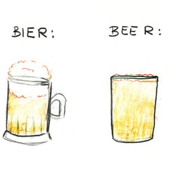 Englisches und deutsches Bier