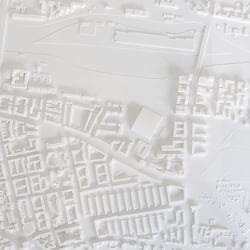 3D-gedrucktes Städtebaumodell