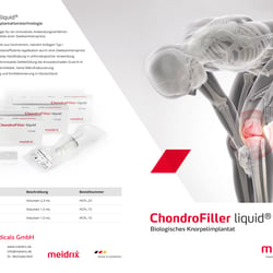 Informationsflyer ChondroFiller liquid Cover- und Rückseite