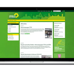 Webdesign-Anpassung B90/Die Grünen