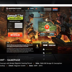 Bigpoint Online Portal // Webdesign