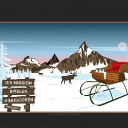 Hauptmenü des Flashgames Snowbot